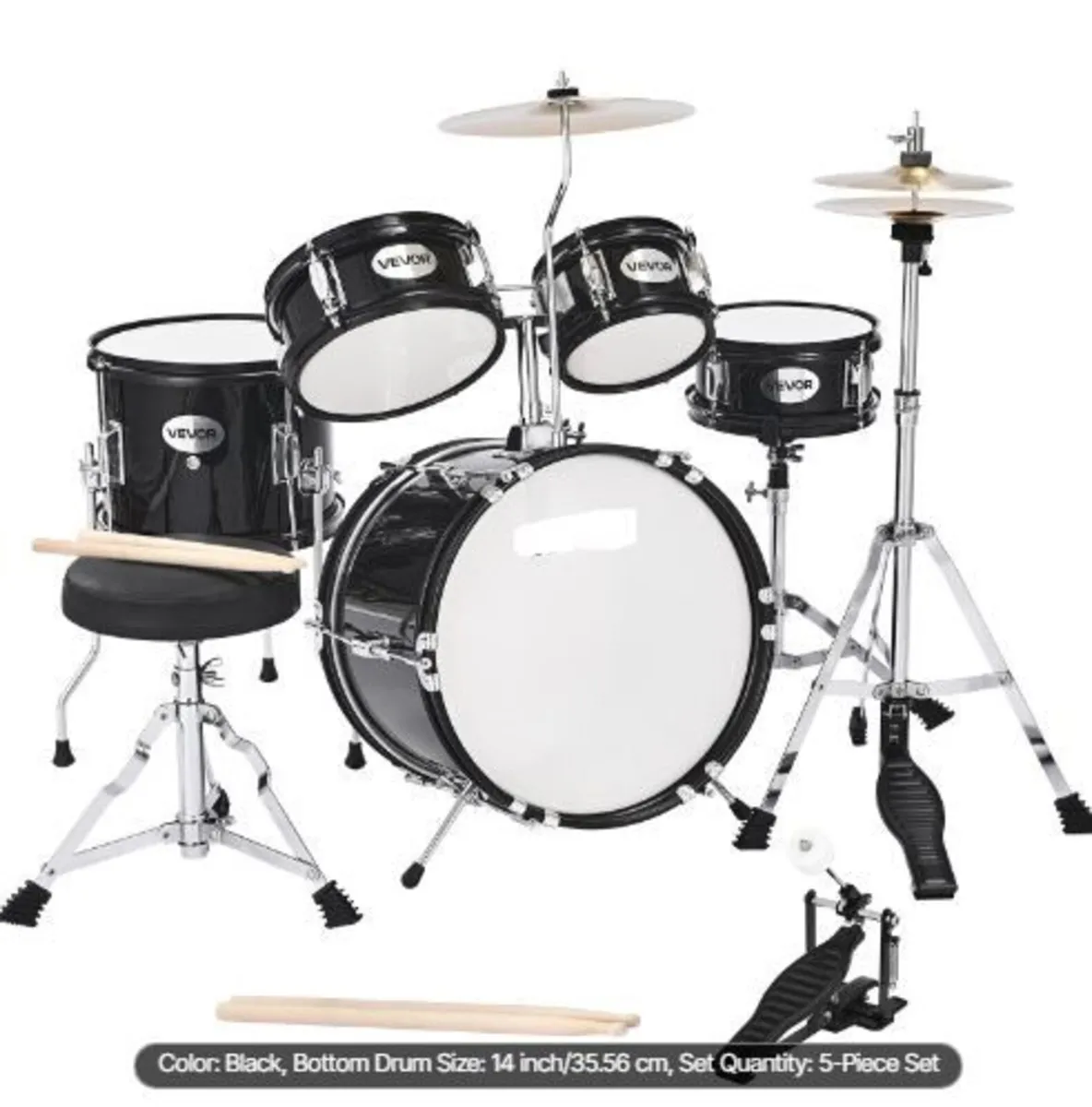Kids Drum Set, 5-Piece 14 in / 355.6 mm - Image 3