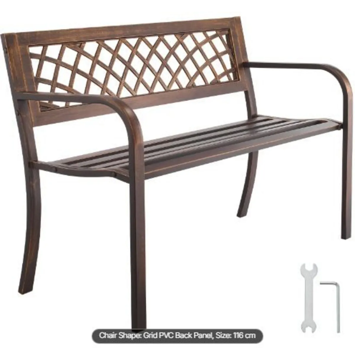 Outdoor Bench, 116 cm - Image 1