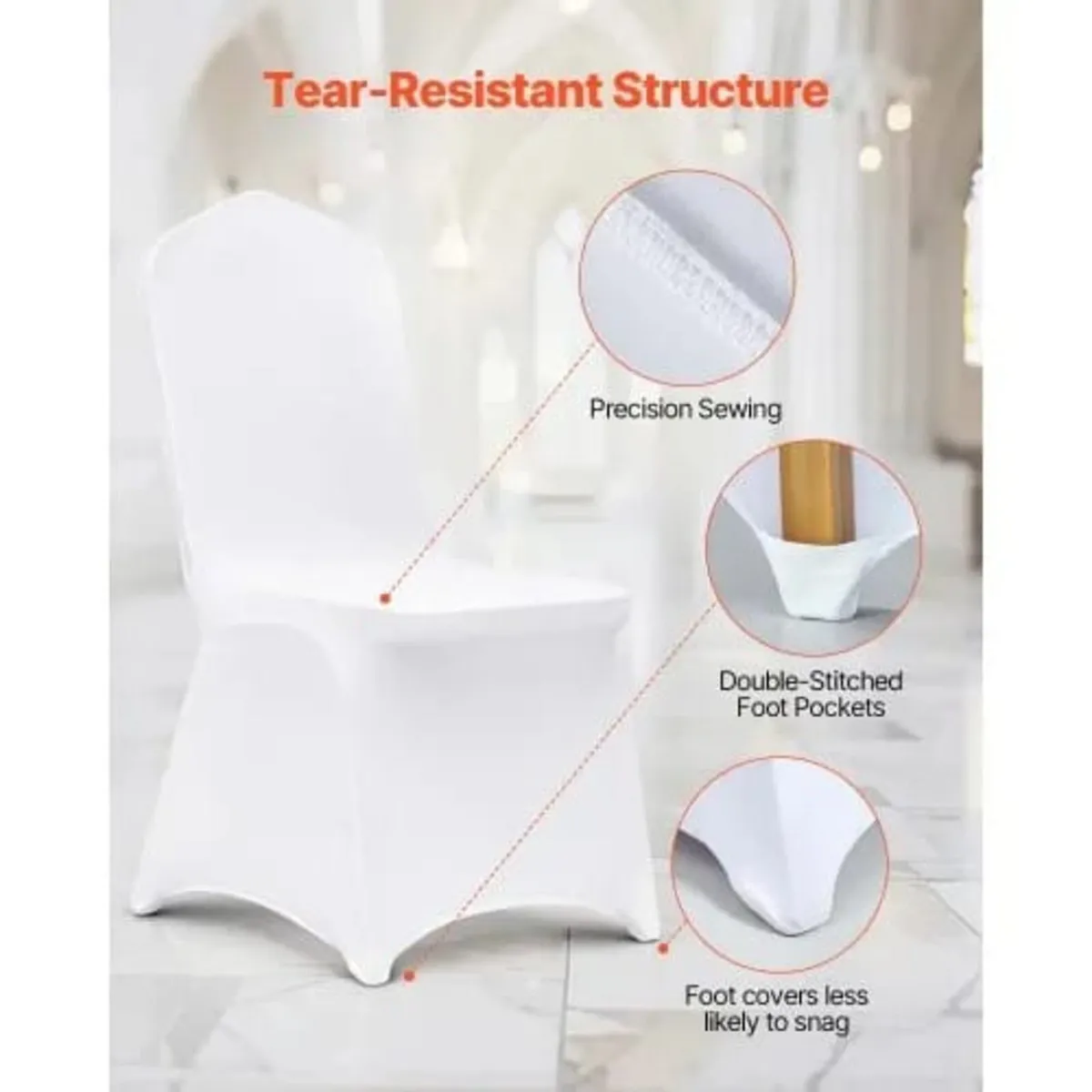 Stretch Spandex Folding Chair Covers, Universal Fi - Image 3