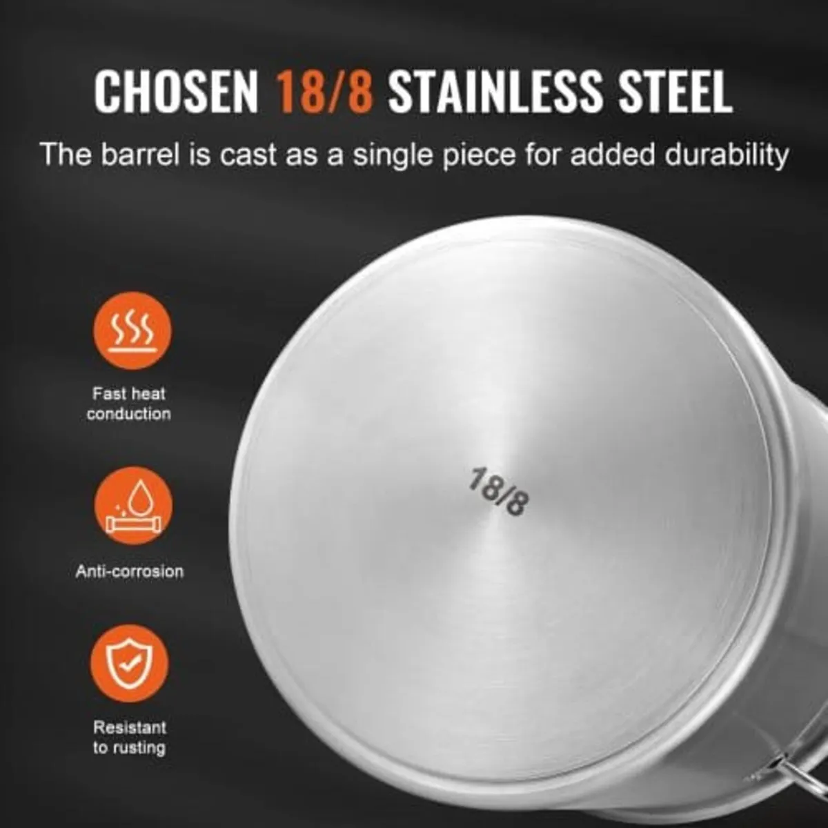 Stainless Steel Stockpot, 39.7 L Large Cooking Pot - Image 2