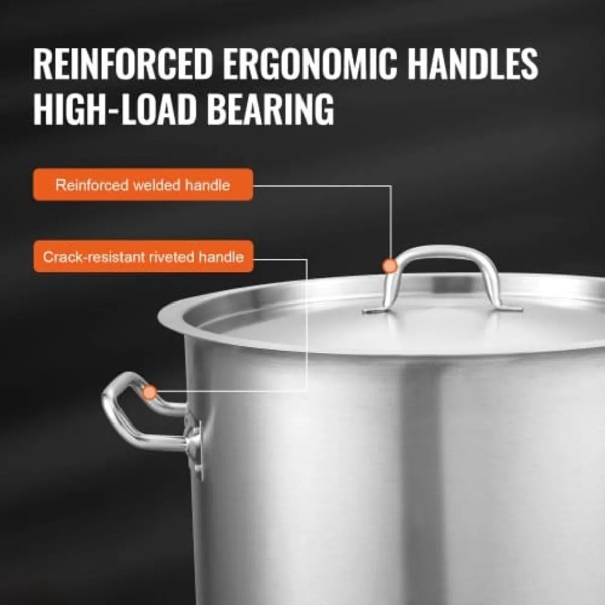 Stainless Steel Stockpot, 39.7 L Large Cooking Pot - Image 3