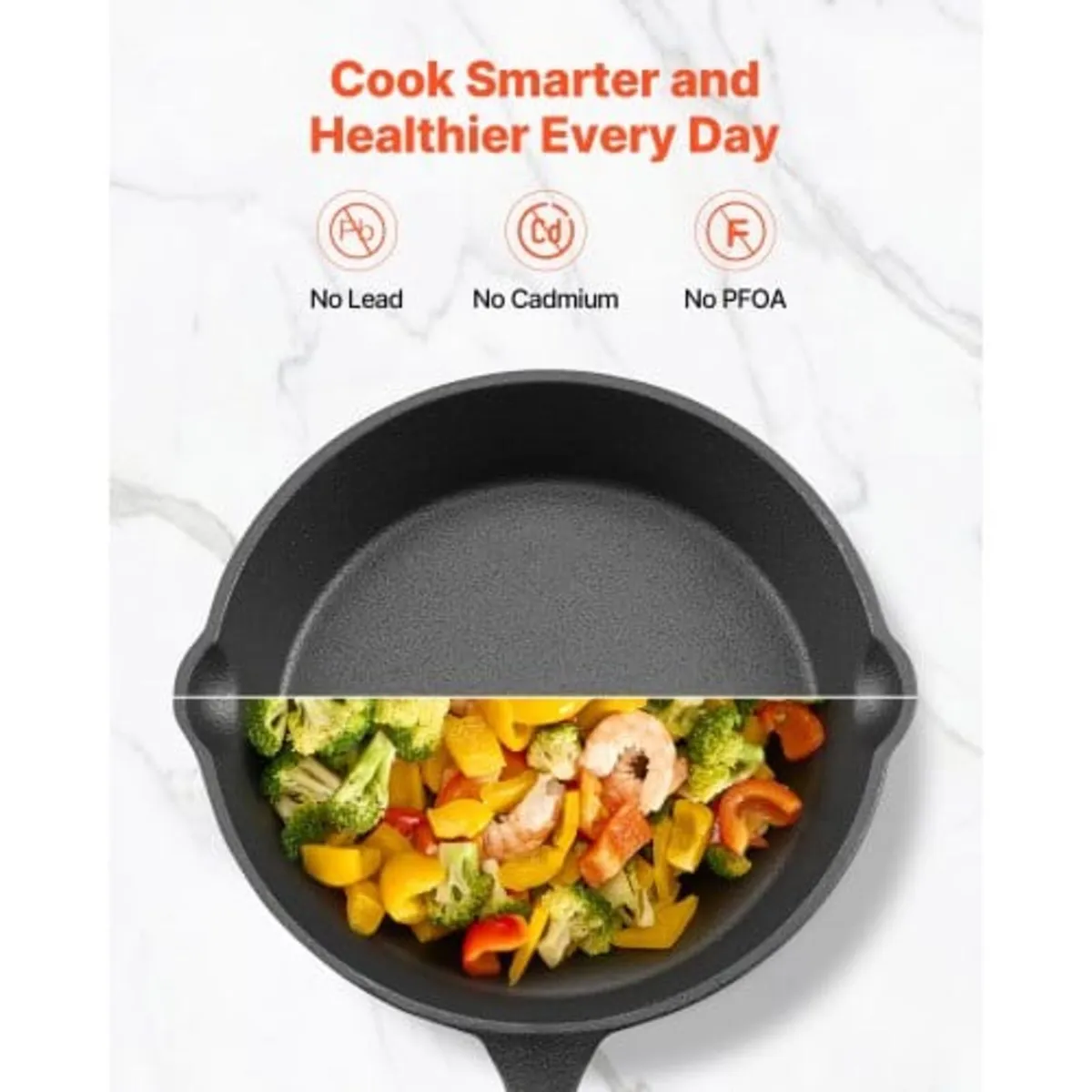 Cast Iron Skillet, 3 Pcs Frying Pan Set (160, 220, - Image 4