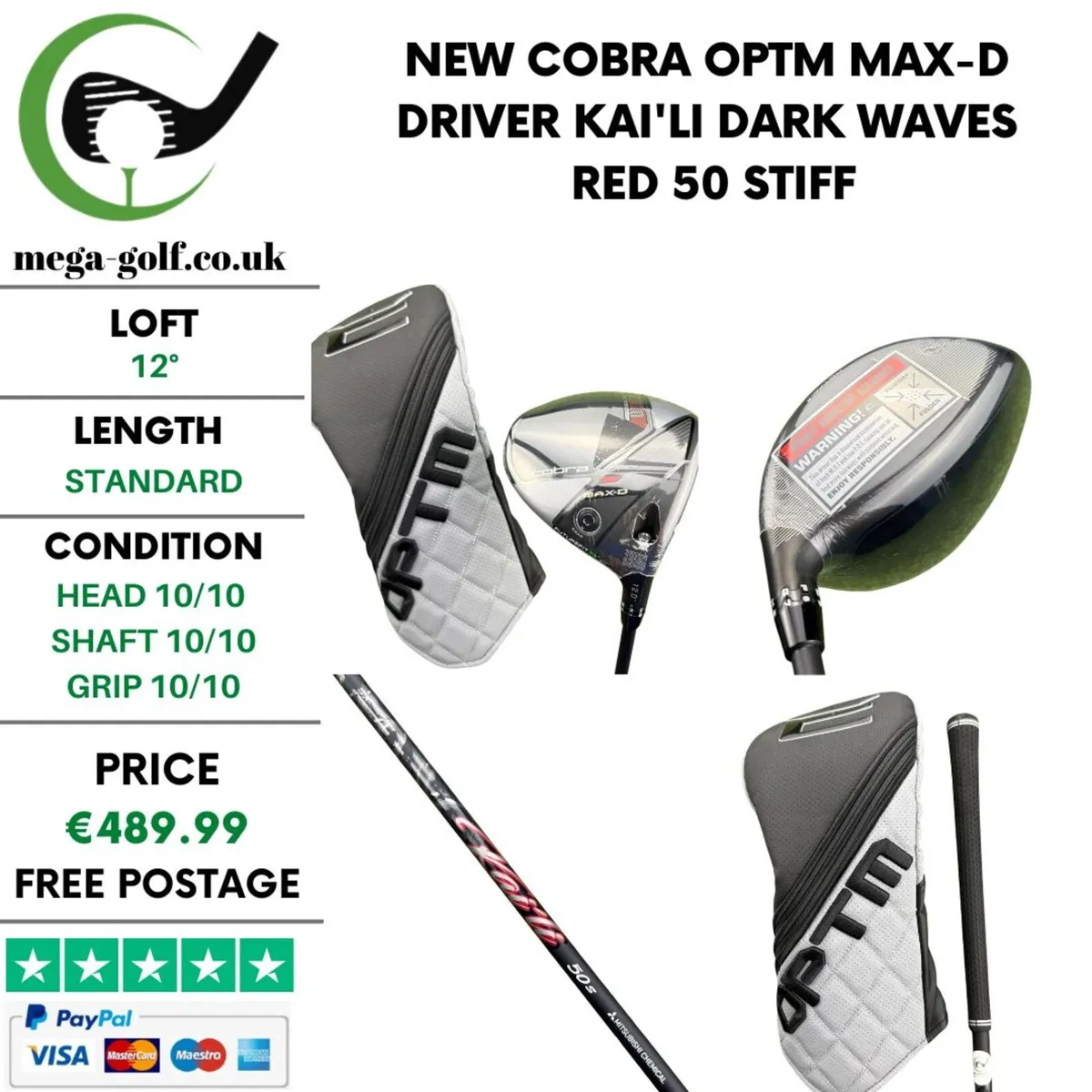 New Cobra OPTM MAX-D Driver / 12° / Stiff - Image 1