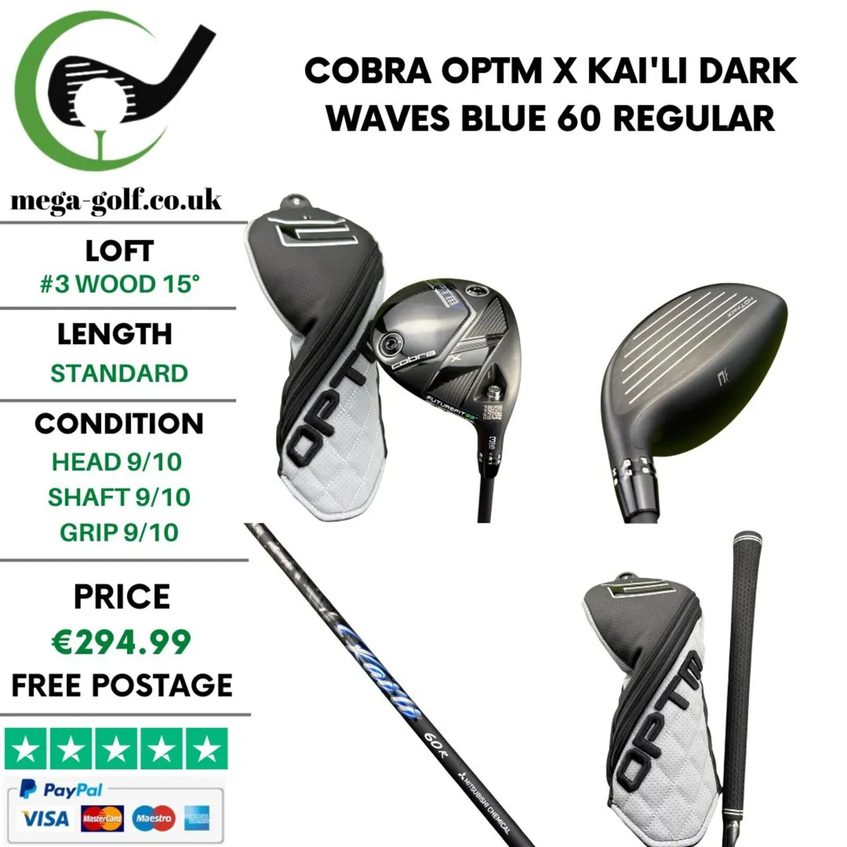 Cobra OPTM X #3 Wood 15° / Regular - Image 1
