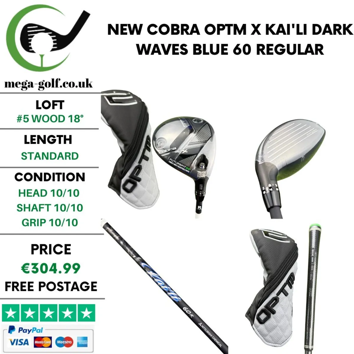 New Cobra OPTM X #5 Wood 18° / Regular - Image 1