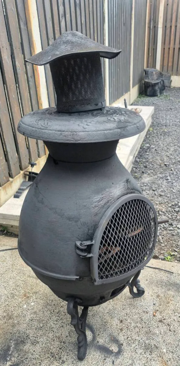 GARDECO TOIEDO CAST IRON CHIMENEA  IN BLACK. MATER - Image 3