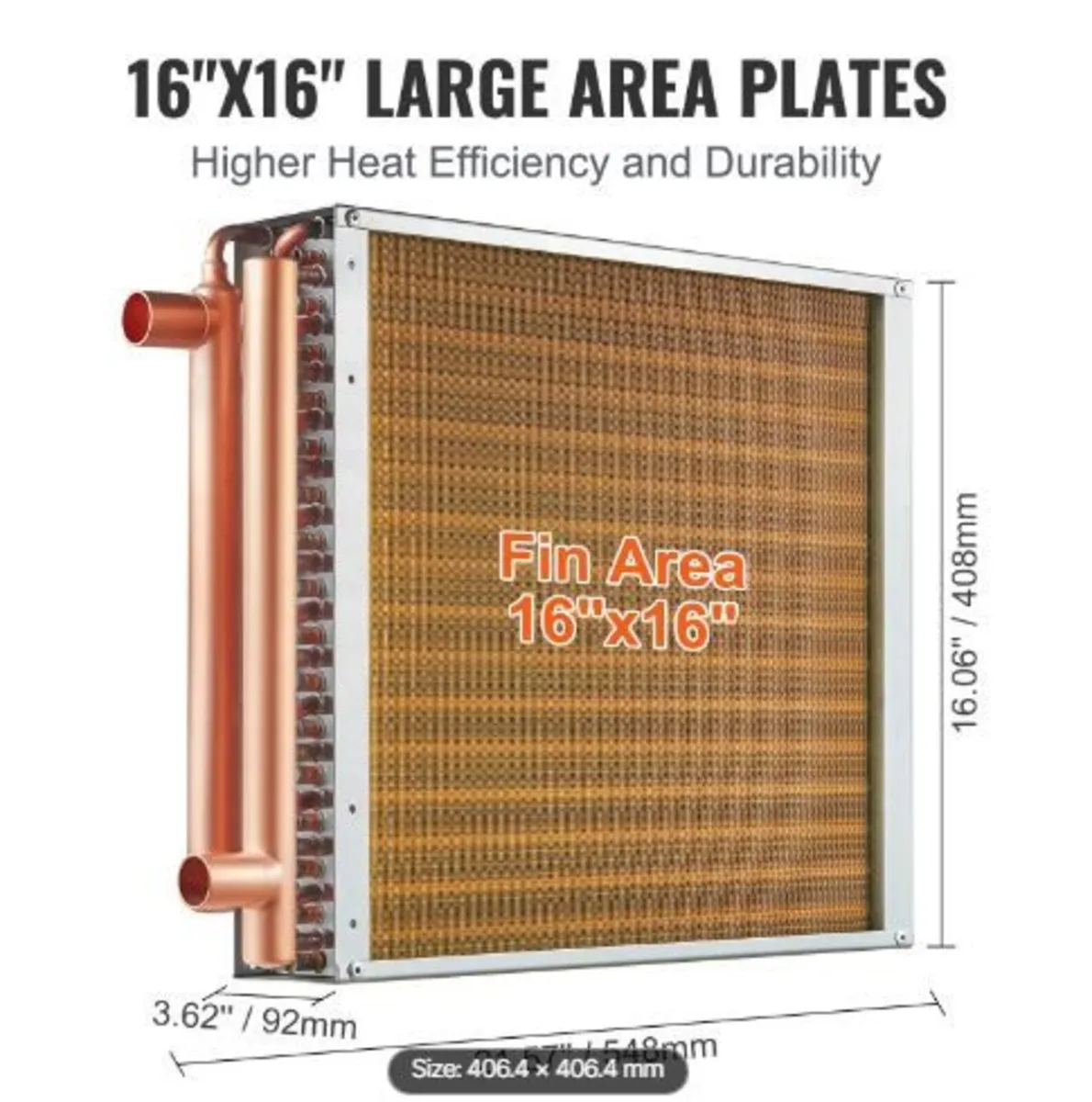 16"x 16"/40.6 x 40.6 cm Heat Exchanger Water to A - Image 2