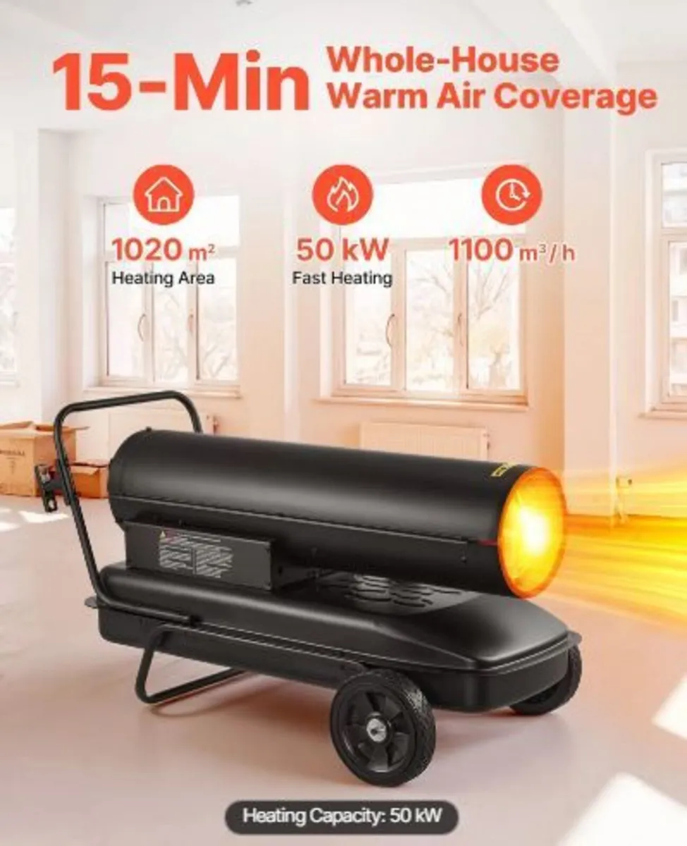 50kW Forced Air Kerosene Diesel Heater - Image 2