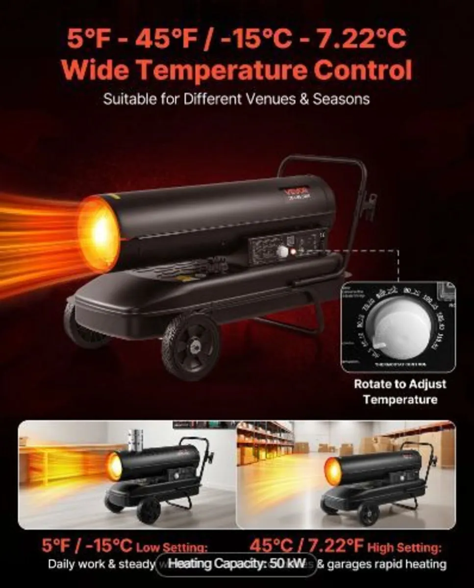 50kW Forced Air Kerosene Diesel Heater - Image 4