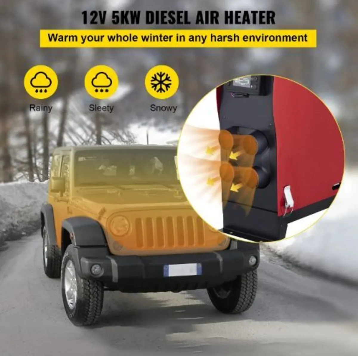 12V 5000W Air Diesel Heater - Image 3