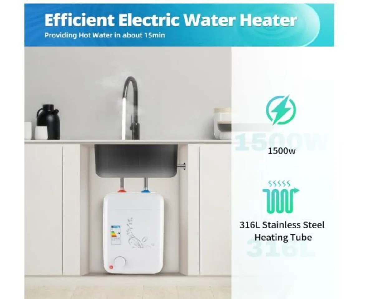 Under-sink boiler, small tank, under-sink 8 L - Image 3
