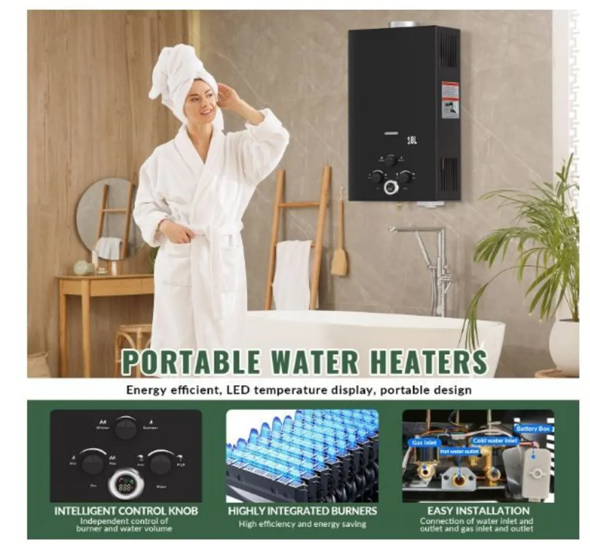 Gas Instantaneous Water Heater 18L Propane - Image 1