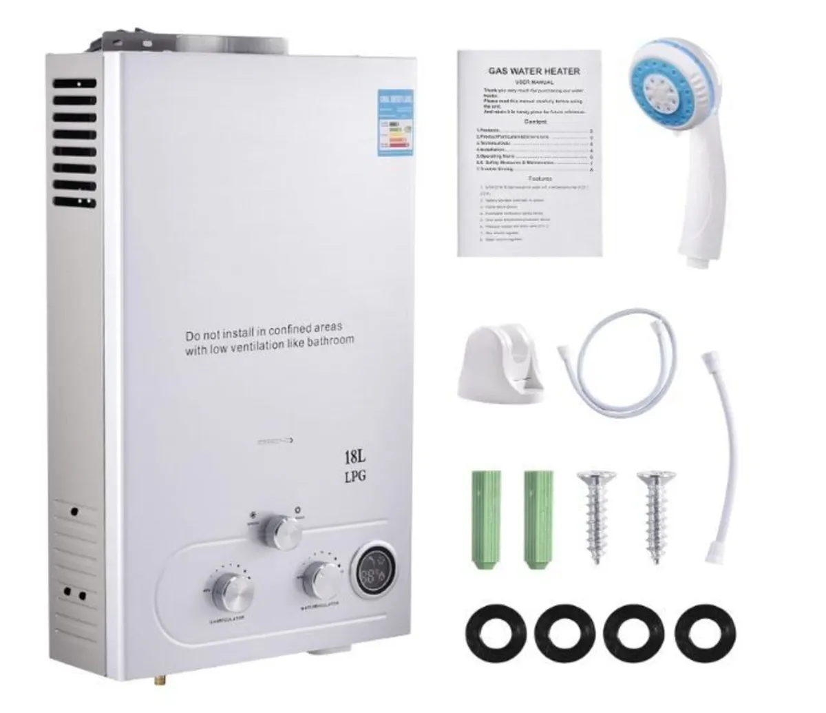 18L Gas Instantaneous Water Heater, 32 KW - Image 4