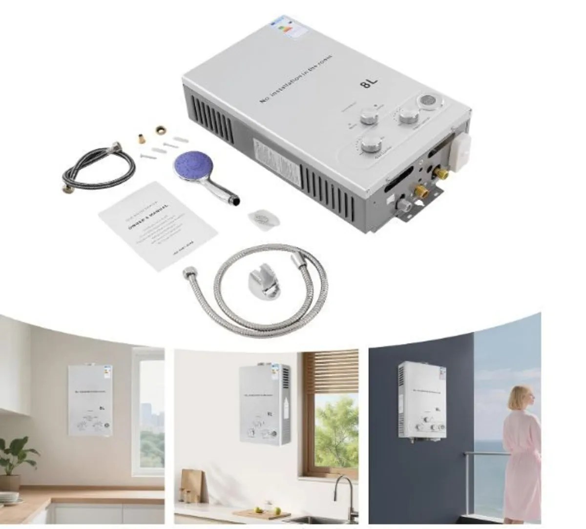 16KW LPG Instantaneous Water Heater, 8L - Image 2