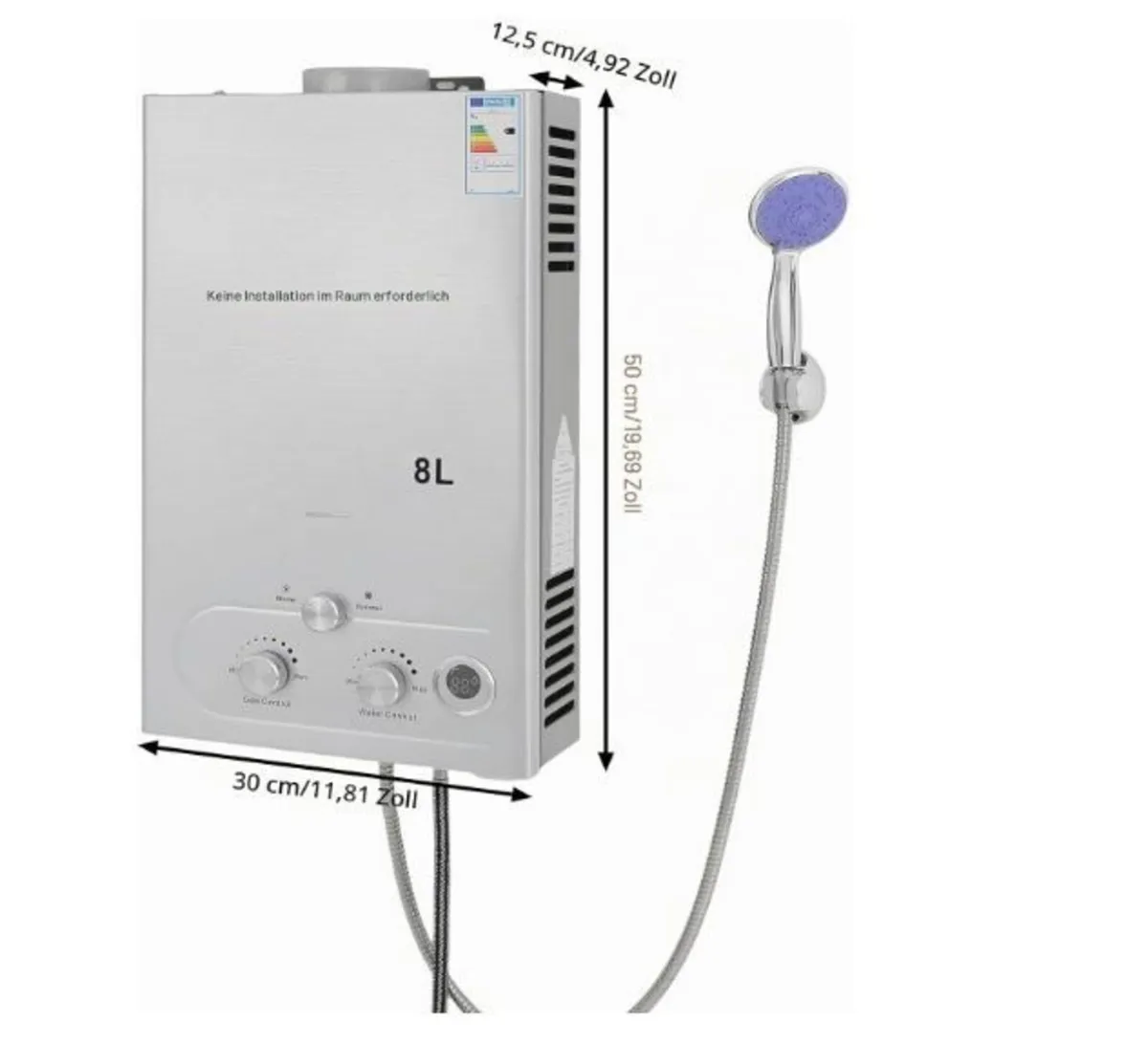 16KW LPG Instantaneous Water Heater, 8L - Image 3