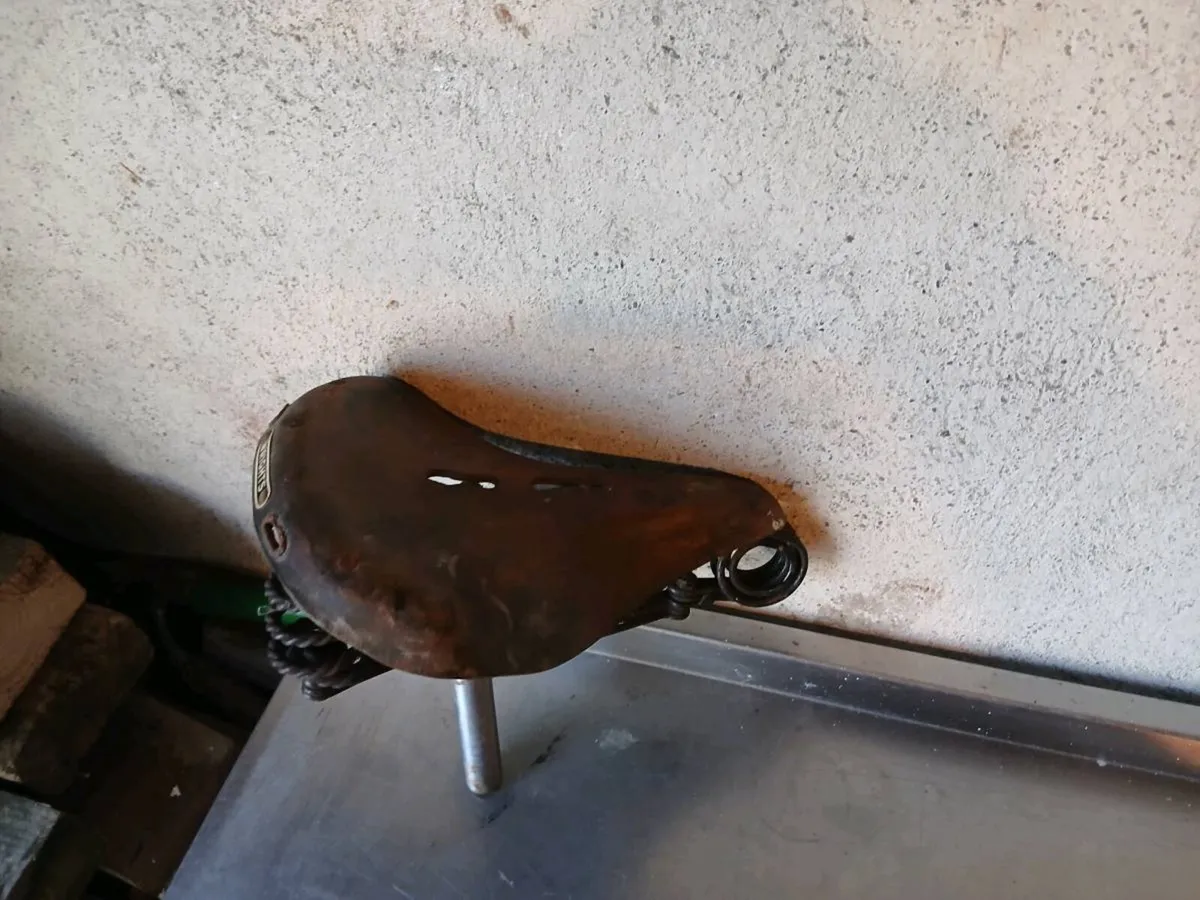 Vintage Wrights Bicycle Saddle For Sale - Image 4