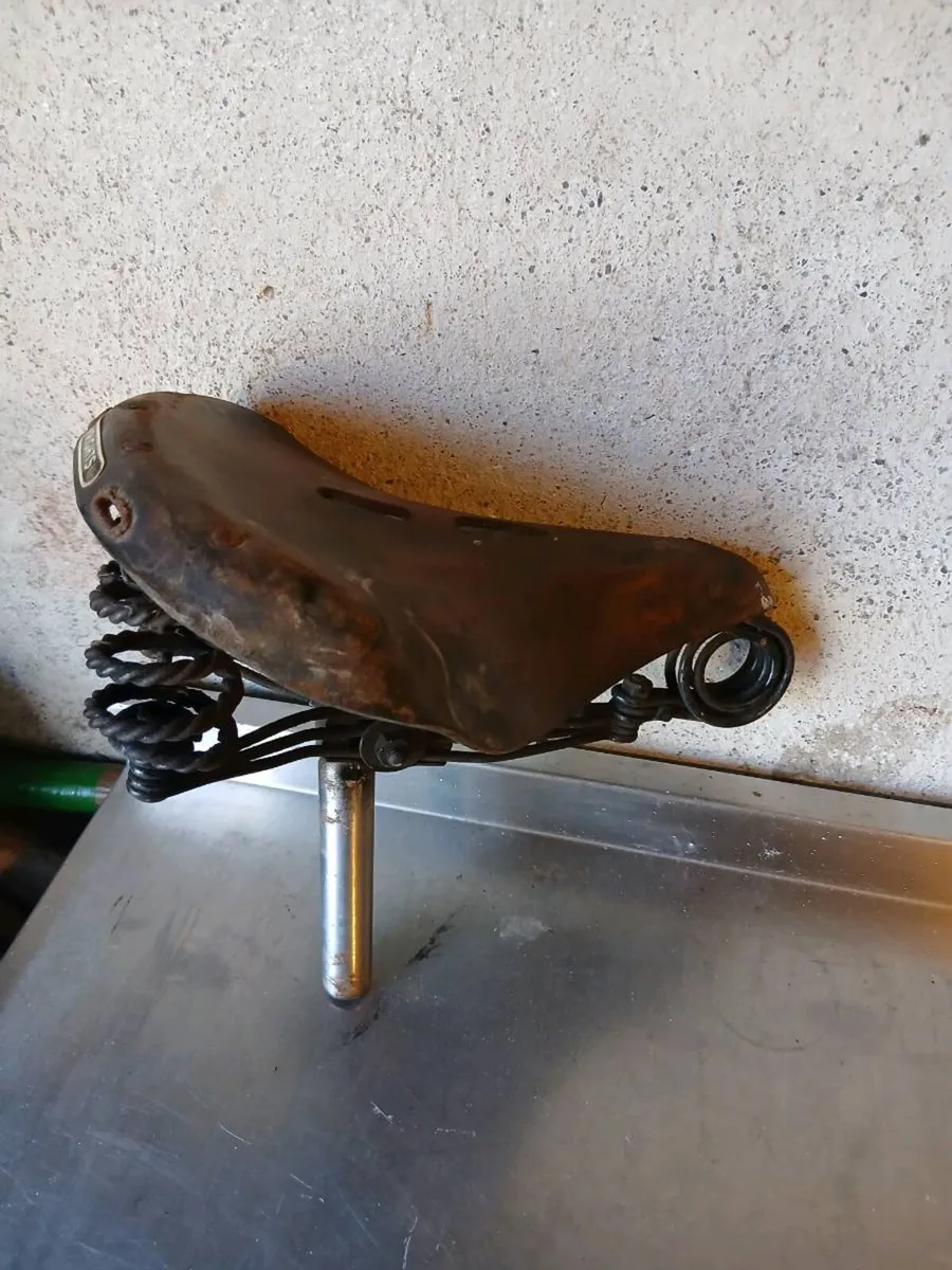 Vintage Wrights Bicycle Saddle For Sale - Image 2