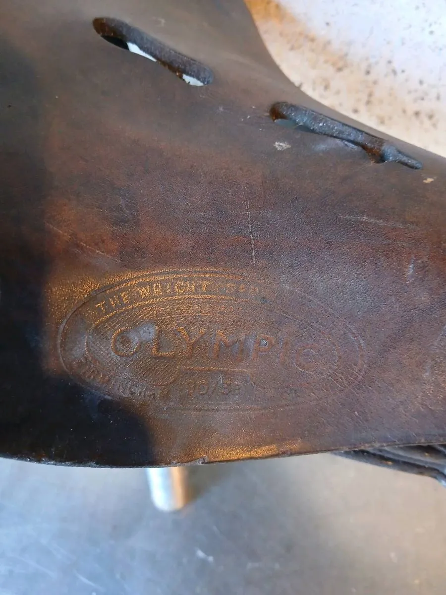 Vintage Wrights Bicycle Saddle For Sale - Image 3