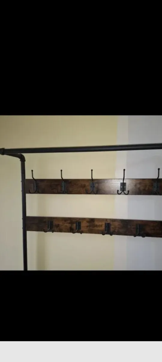 Hall stand, coat rack with bench - Image 4