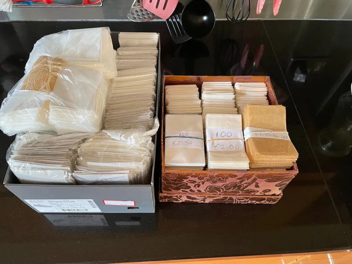 Paper/plastic bags to sort/store stamps etc. - Image 1