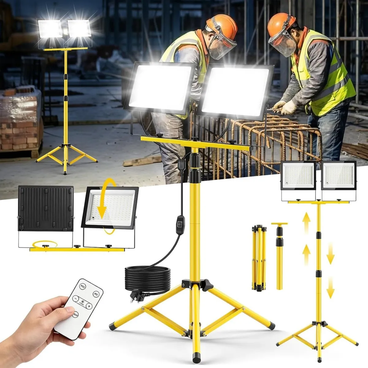 LED Work Light 300W Flood Construction Spotlight - Image 3
