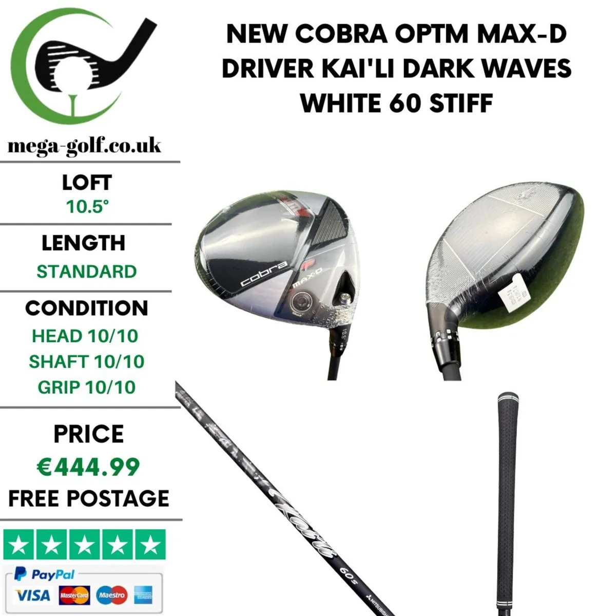 New Cobra OPTM Max-D Driver / 10.5° / Stiff - Image 1