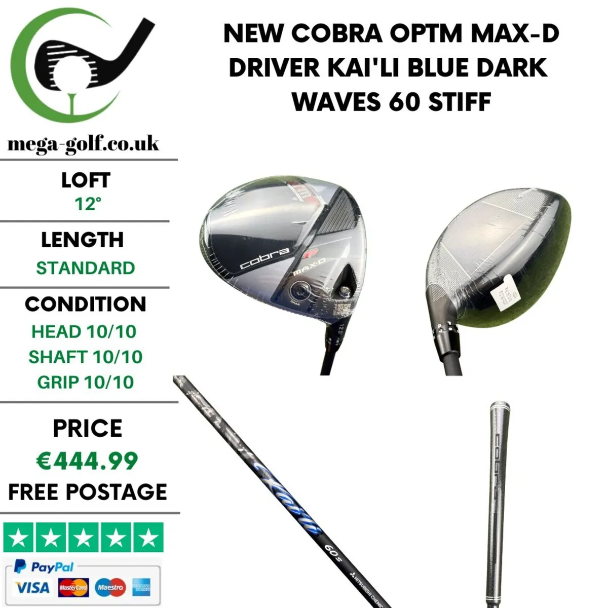 New Cobra OPTM Max-D Driver / 12° / Stiff - Image 1