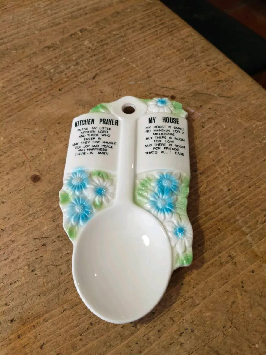 vintage Ceramic 1970s "Kitchen Prayer" and "My Hou - Image 1