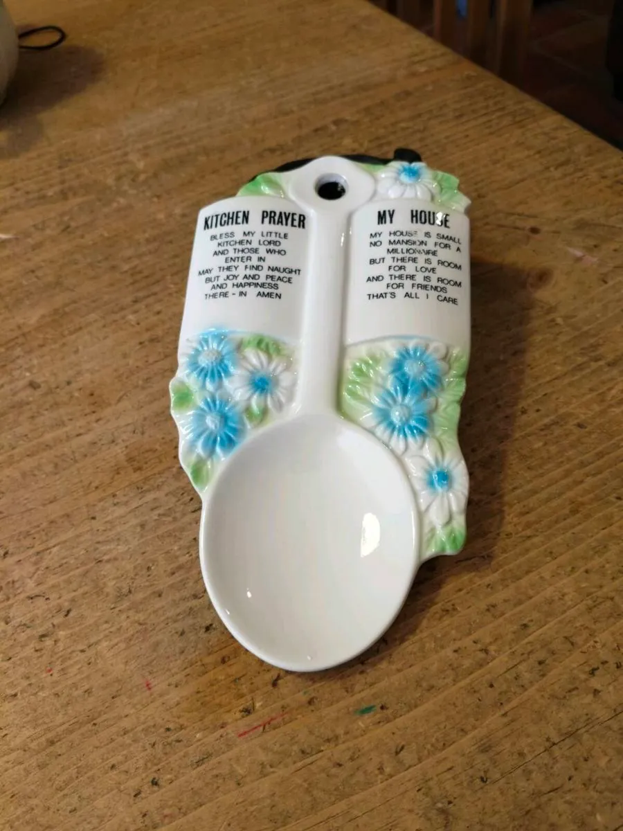 vintage Ceramic 1970s "Kitchen Prayer" and "My Hou - Image 3