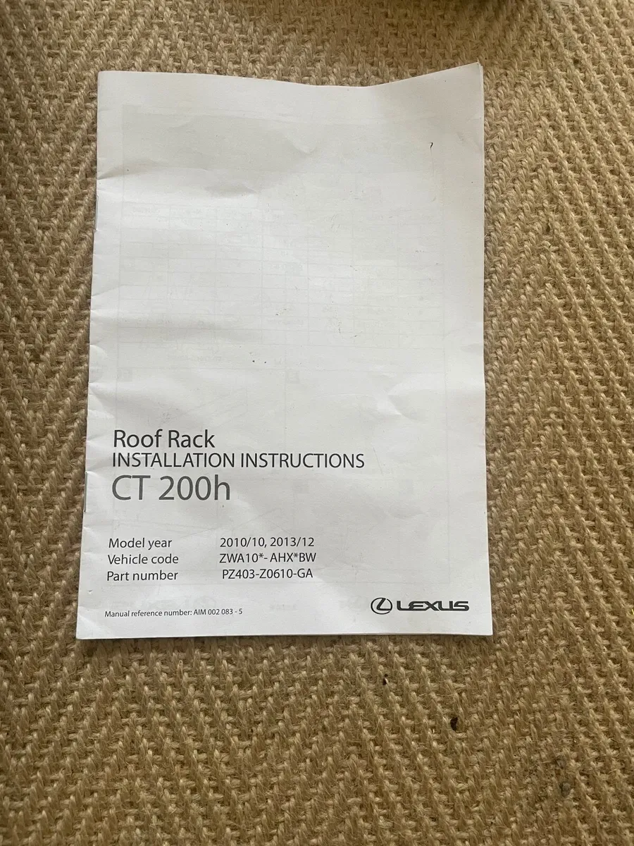 Roof Rack Lexus CT 200h - Image 2