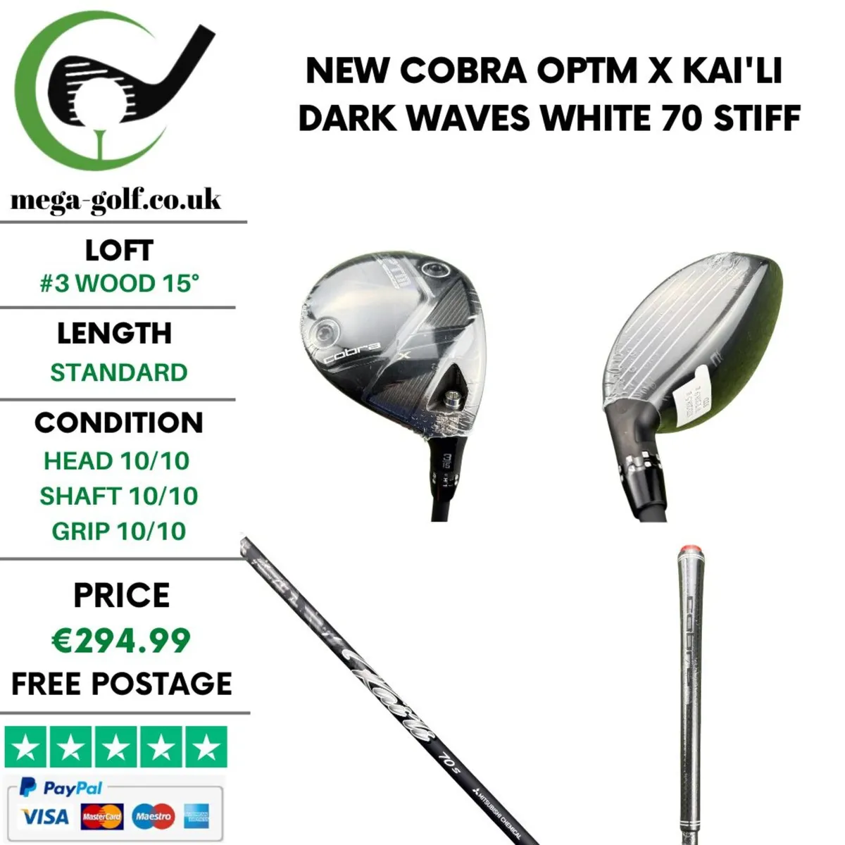 New Cobra OPTM X #3 Wood 15° / Stiff - Image 1