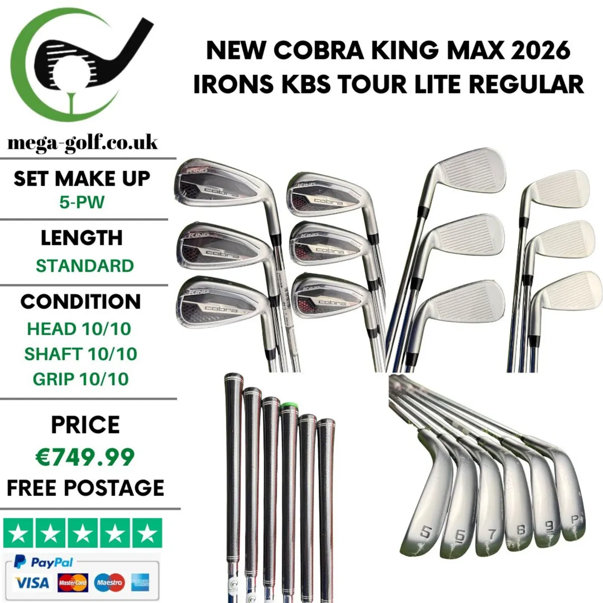 New Cobra King Max 2026 Irons / 5-Pw / Regular - Image 1