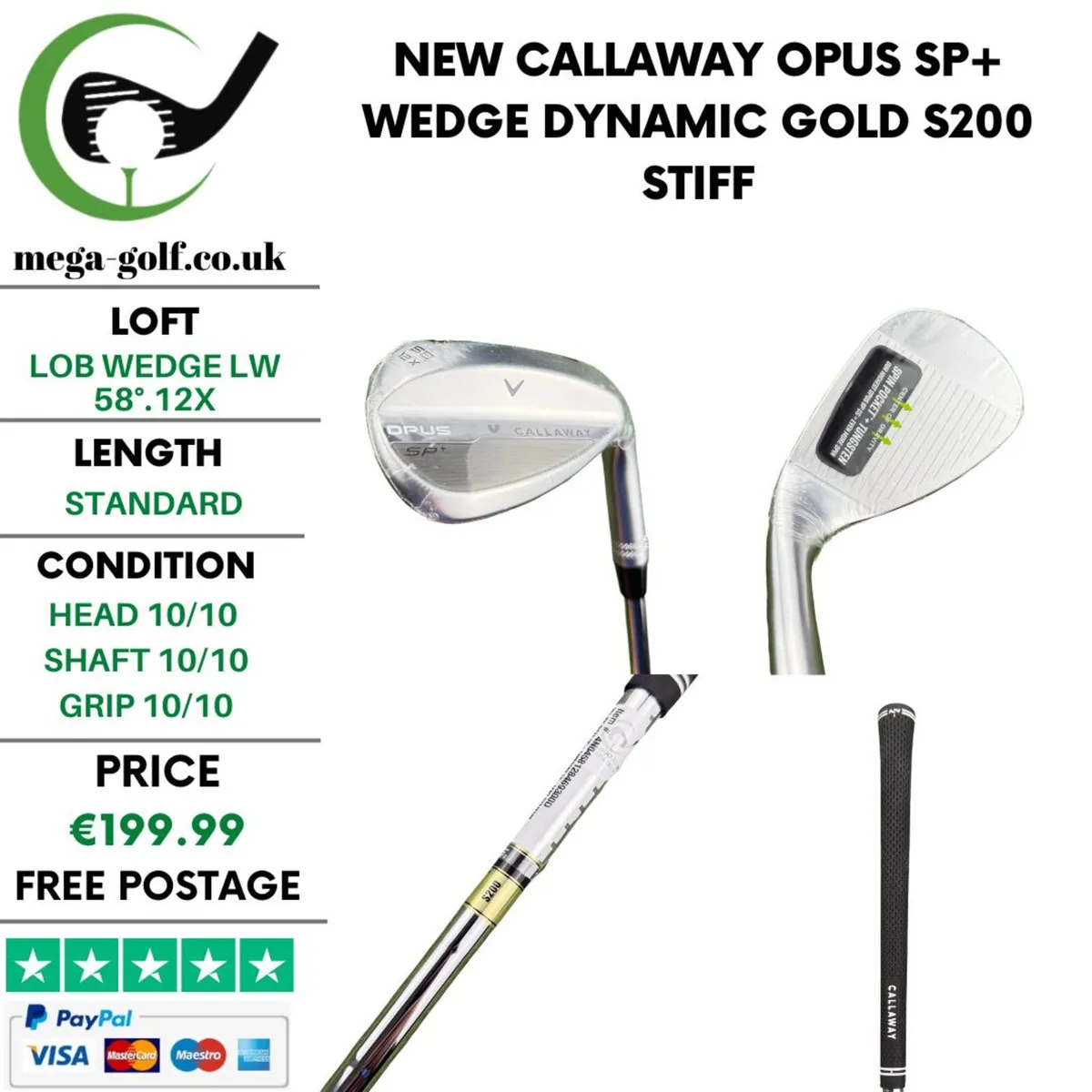 New Callaway Opus SP+ Wedge Lw 58°.12X / Stiff - Image 1