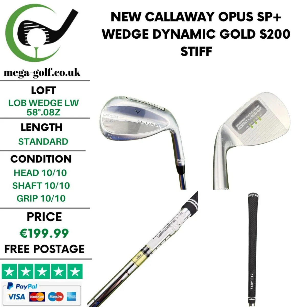 New Callaway Opus SP+ Wedge Lw 58°.08Z / Stiff - Image 1