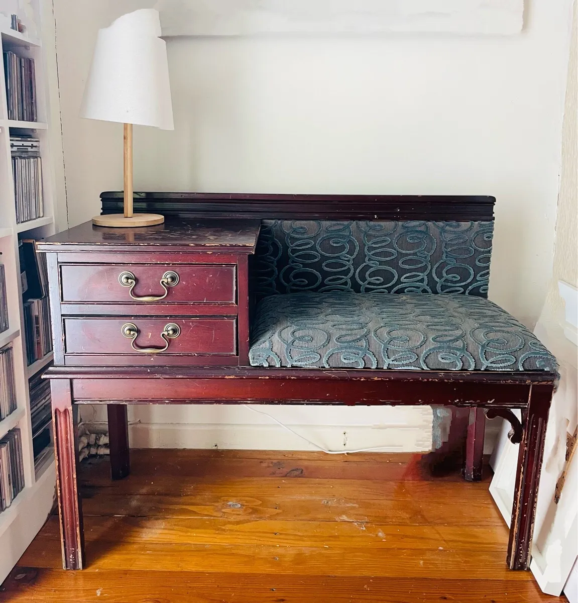 Vintage Hall Bench / Telephone Table – Solid Wood - Image 1