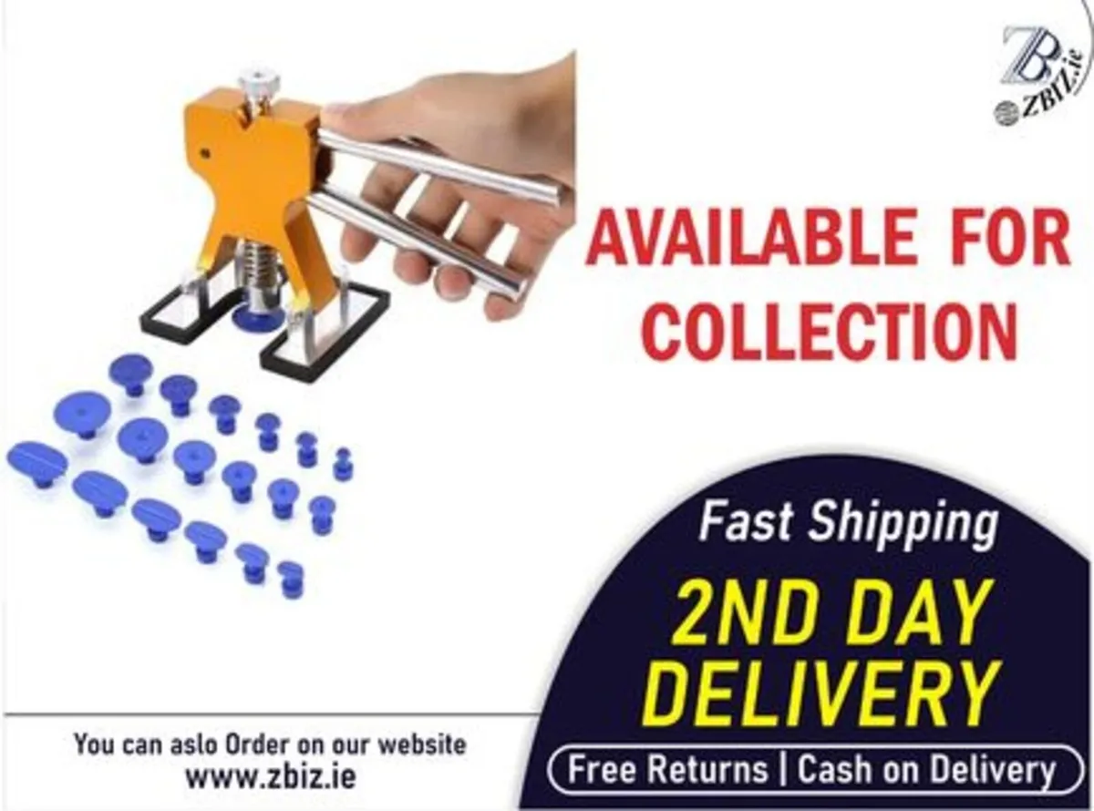 18 Piece Suction Cup Paintless Dent Repair Kit - Image 1