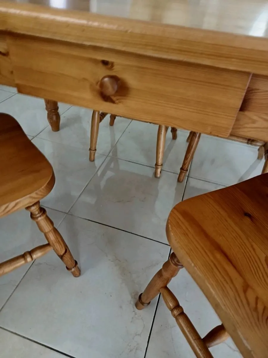 Farmhouse table and chairs - Image 4