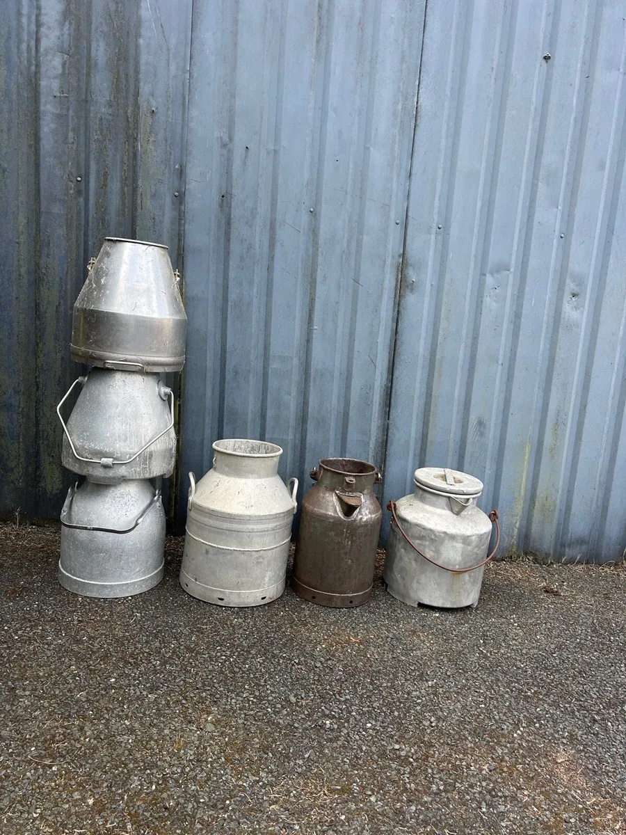 Old milk churns/creamery cans - Image 2