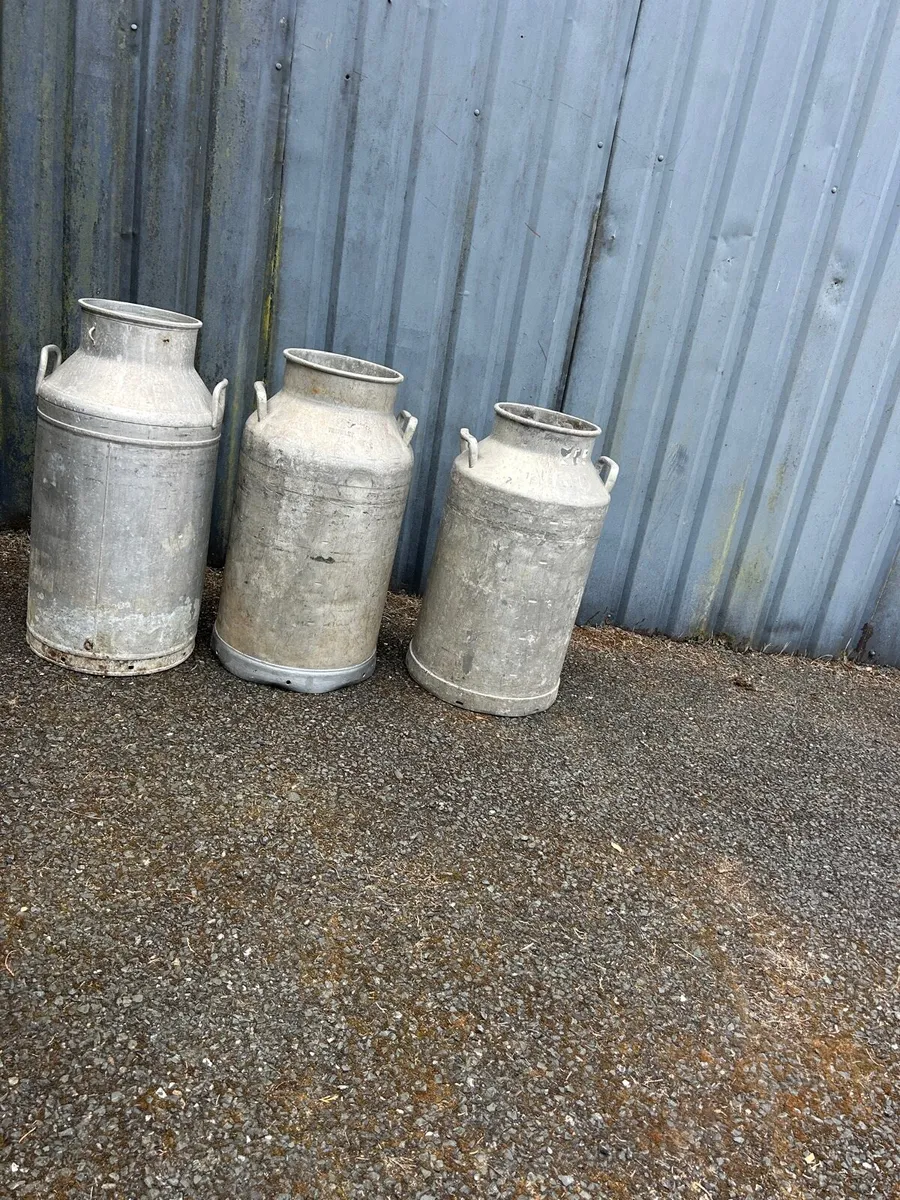 Old milk churns/creamery cans - Image 3