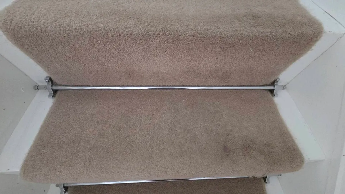 Set of Polished Chrome Stair Rods & Brackets​ - Image 2