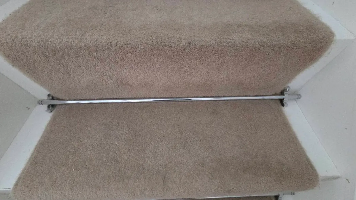 Set of Polished Chrome Stair Rods & Brackets​ - Image 3