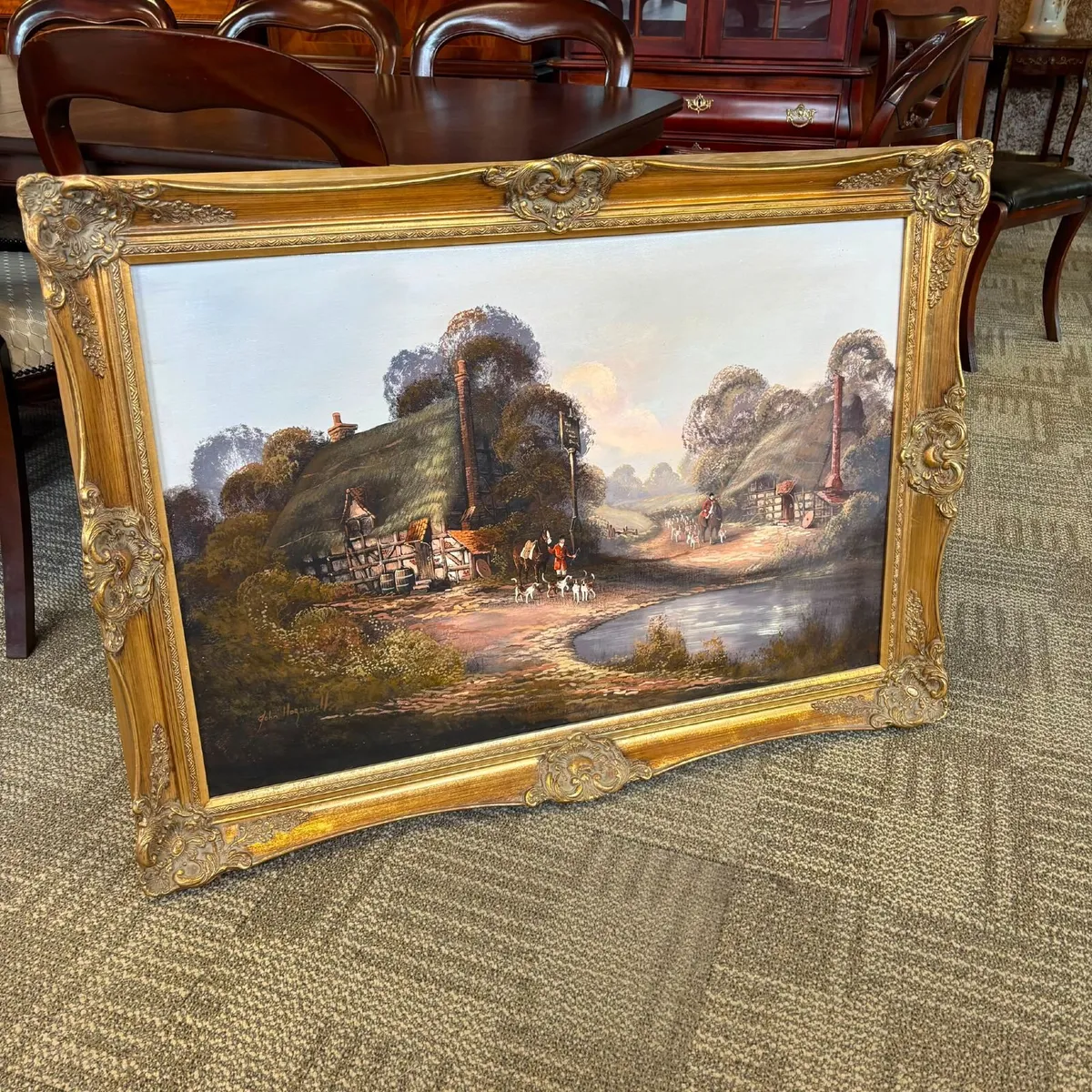 Early to mid 20th century John Horsewell, oil on c - Image 1