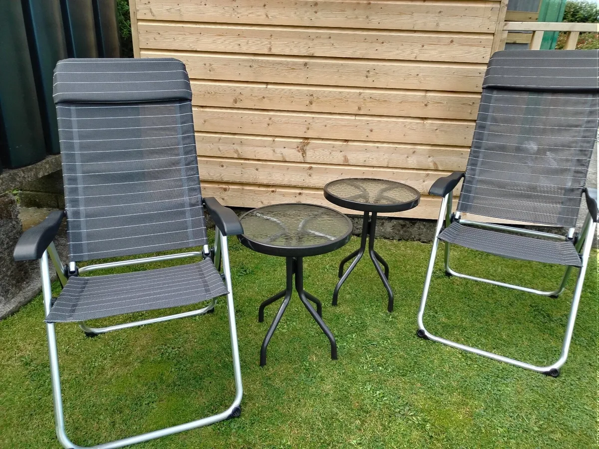 Garden Chairs and x2 Small Glass Top Tables €80 - Image 4