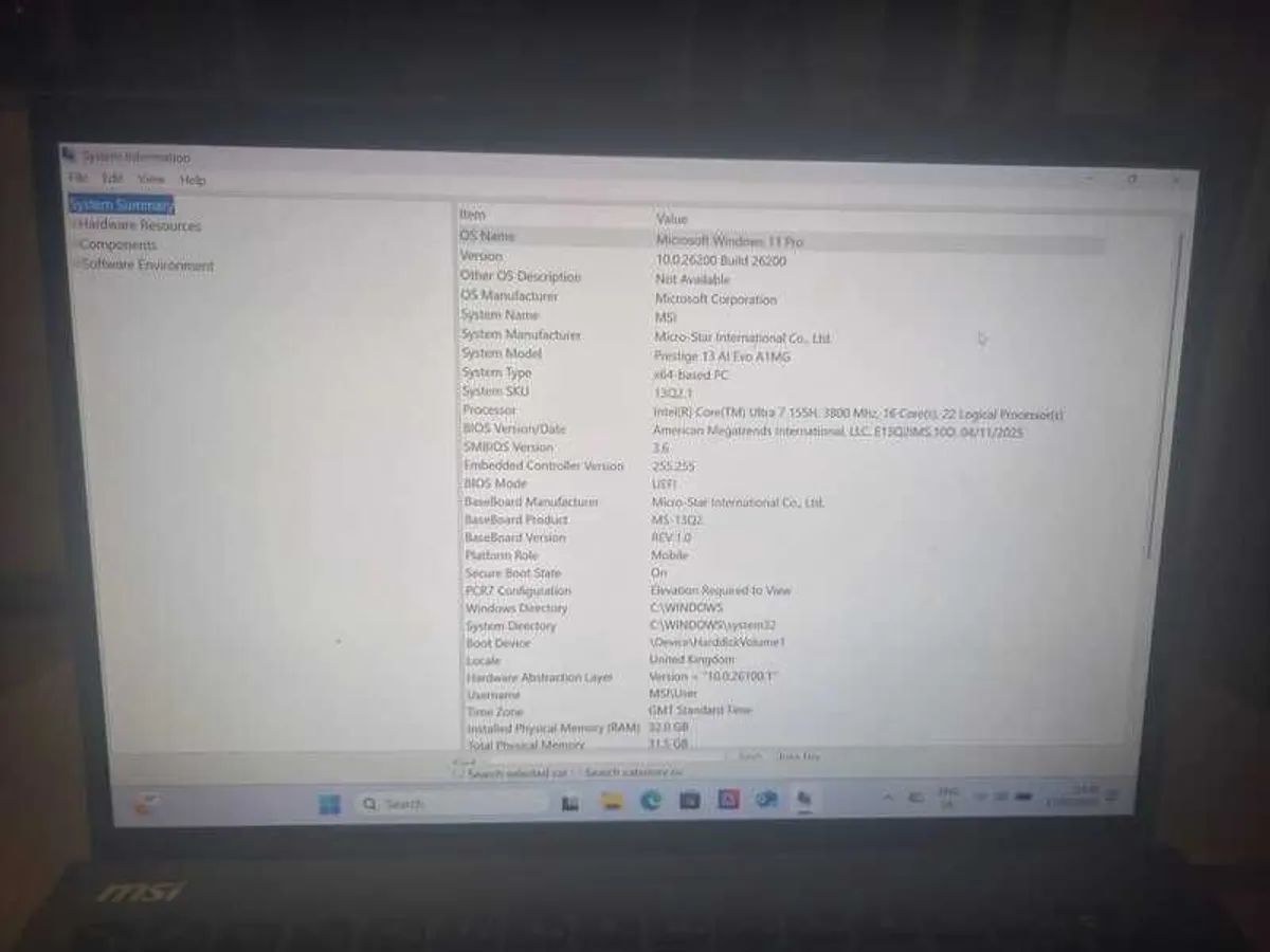 Msi Prestige 13 Ai Evo A1mg Core Ultra 7 155h 32gb 1tb Oled Laptop - Image 2