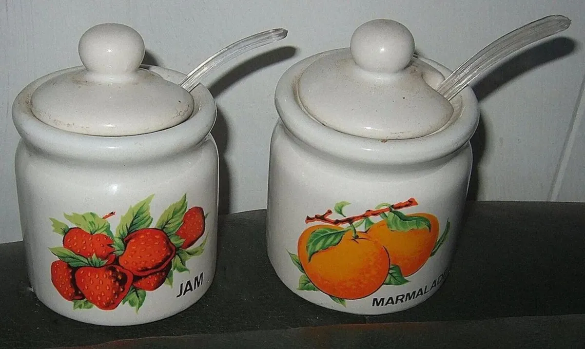 Vintage 1970s Ceramic Jam & Marmalade Pots - Image 4