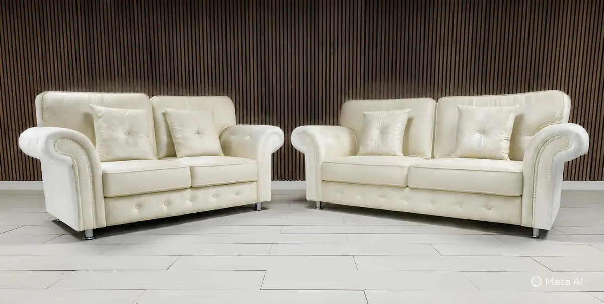 Olympia Grey & Cream Fullback Cushions Sofas - Image 4