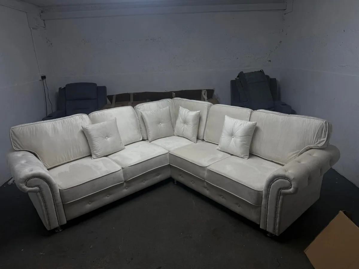 Olympia Grey & Cream Fullback Cushions Sofas - Image 3