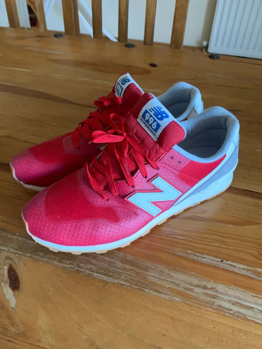 Red Cloth Nylon New Balance Runners - Image 1