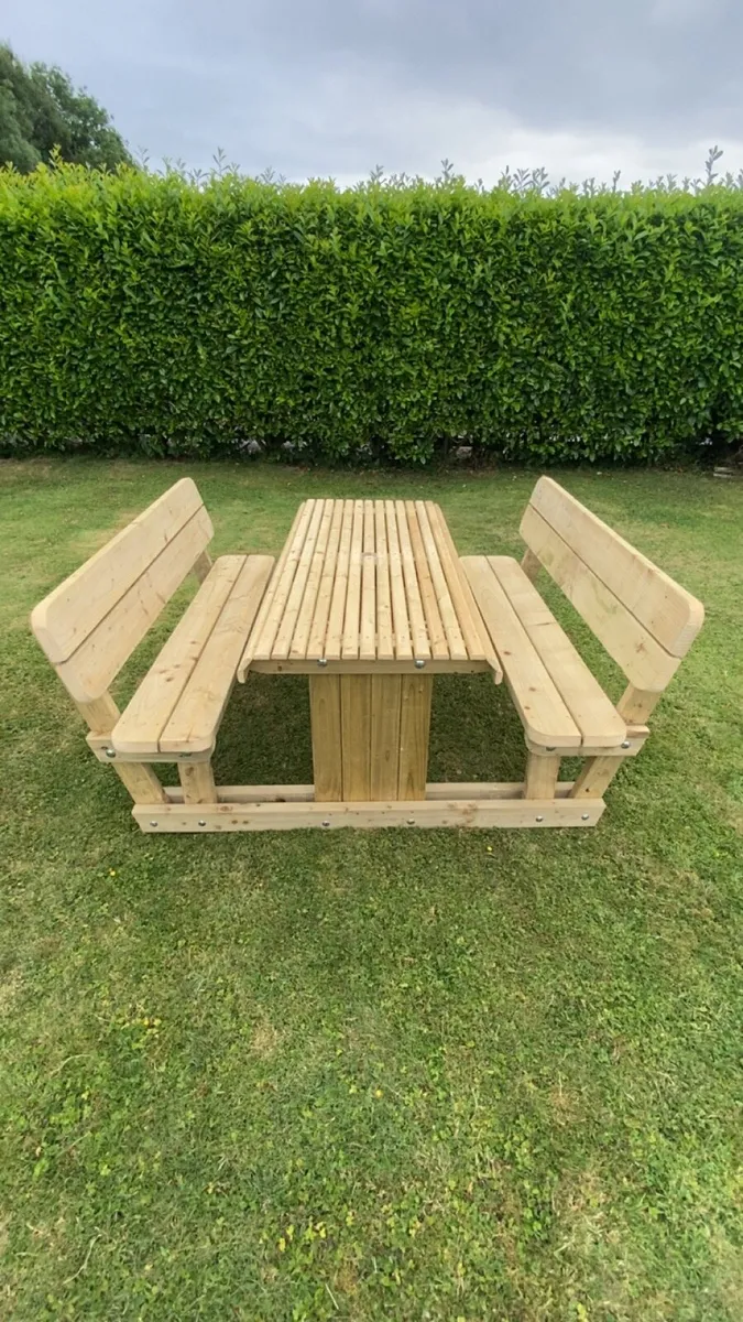 Wooden Garden Furniture - Picnic bench - Image 2