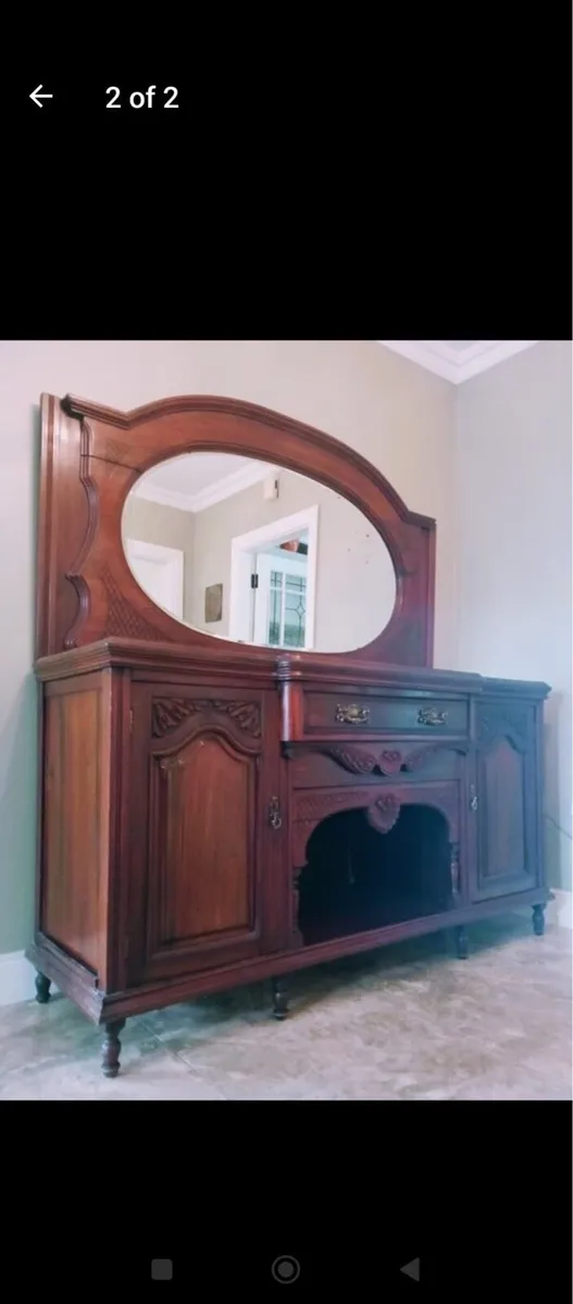 Antique Mahogany Mirror Back Sideboard / Dresser - Image 2